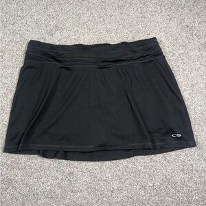 Champion Duo Dry Black Athletic Skort skirt over shorts – Size Large